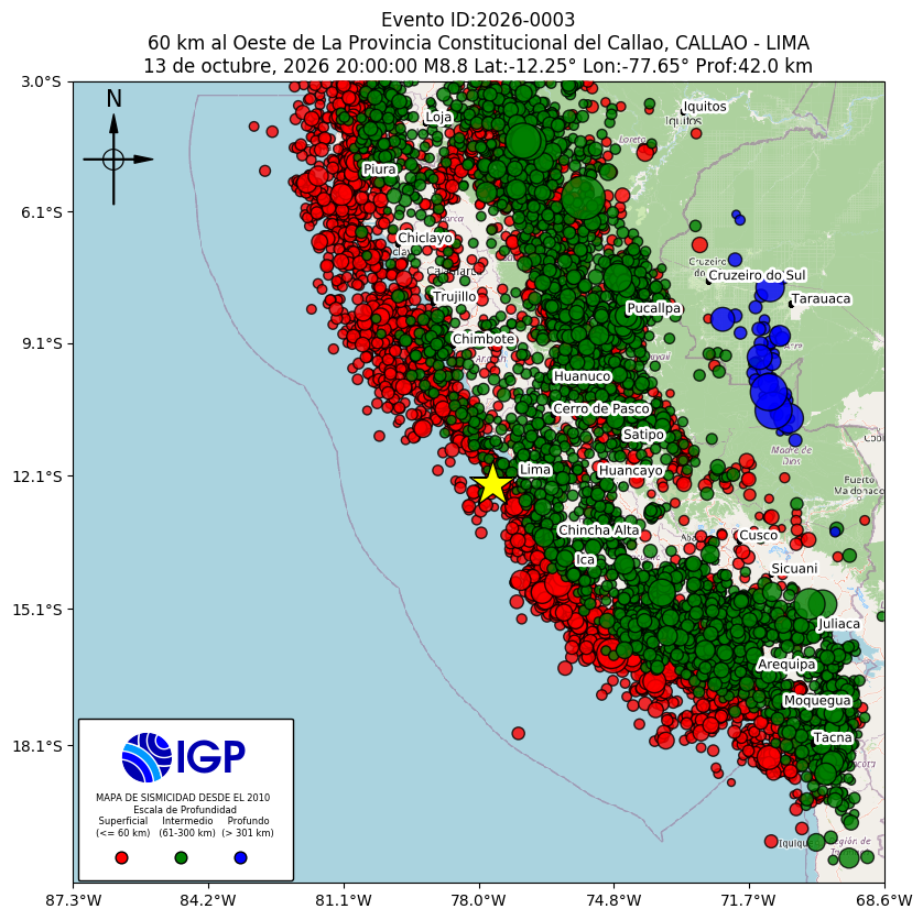 Mapa Sísmico IGP