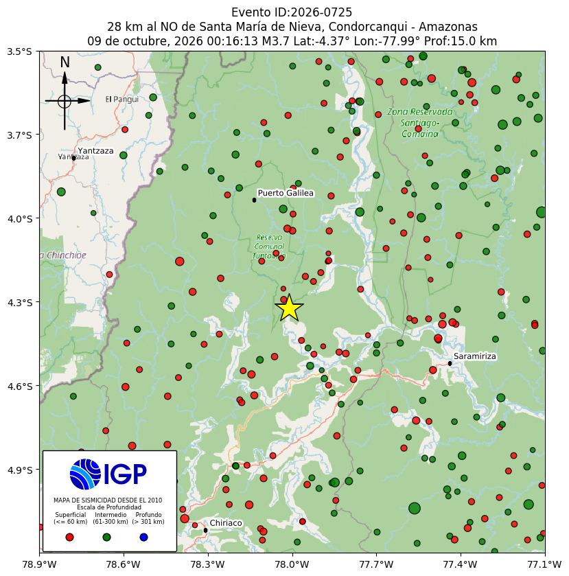 Mapa Sísmico IGP