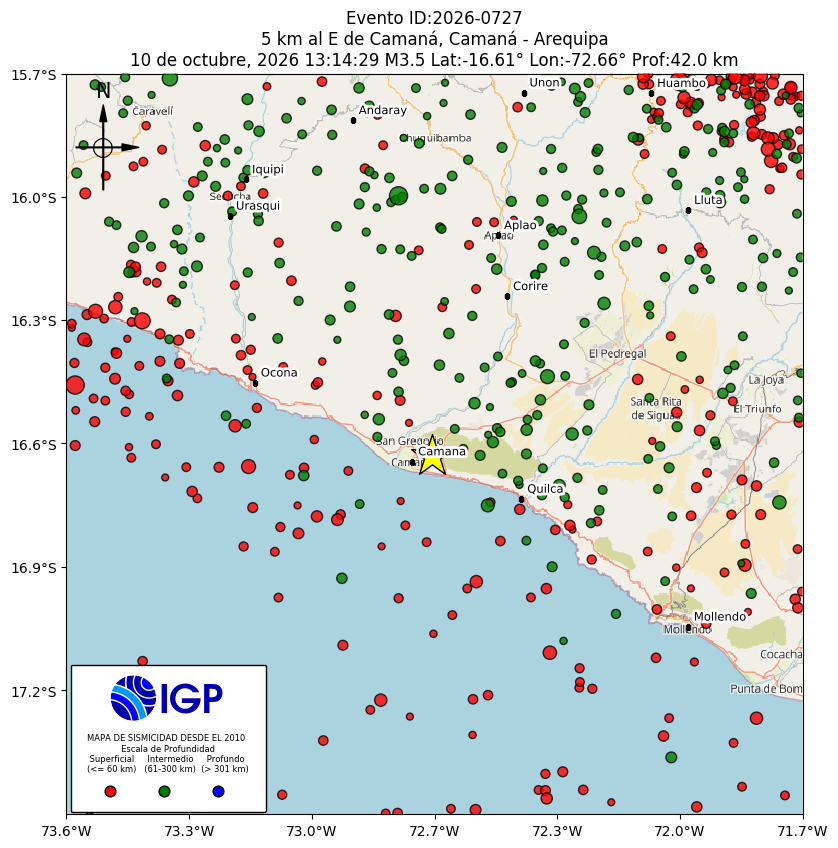 Mapa Sísmico IGP