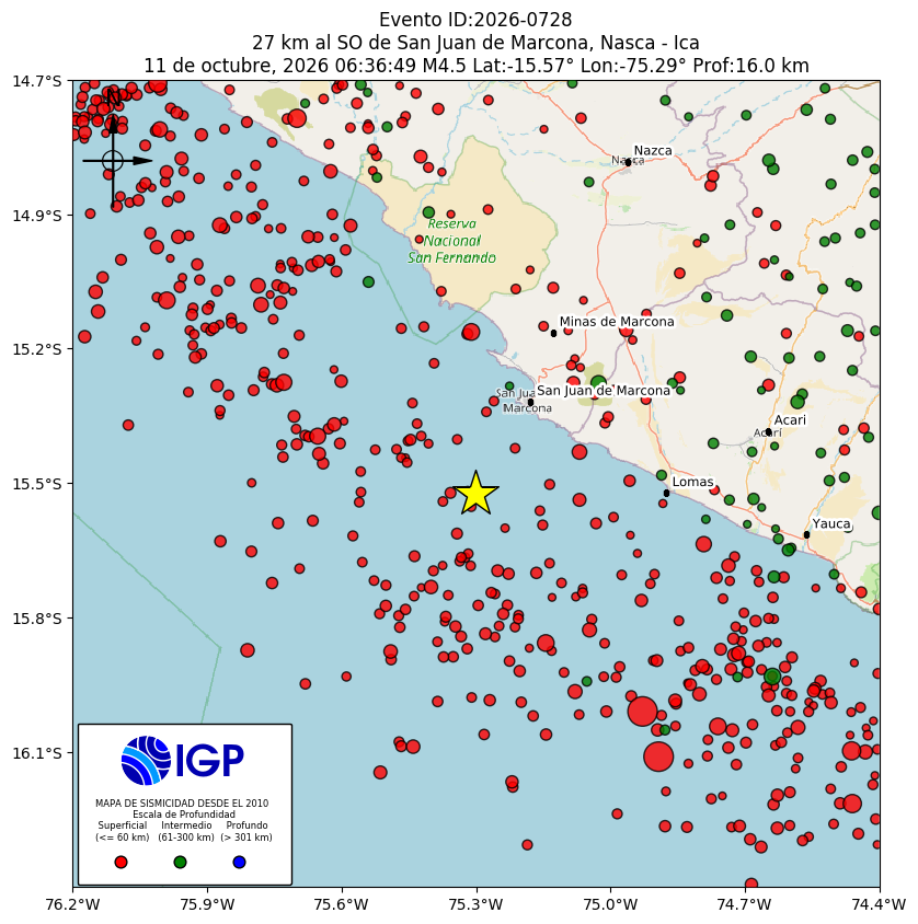 Mapa Sísmico IGP
