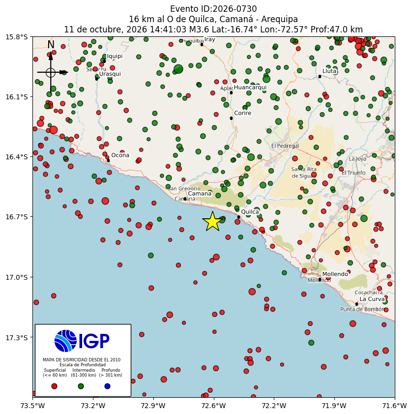 Mapa Sísmico IGP
