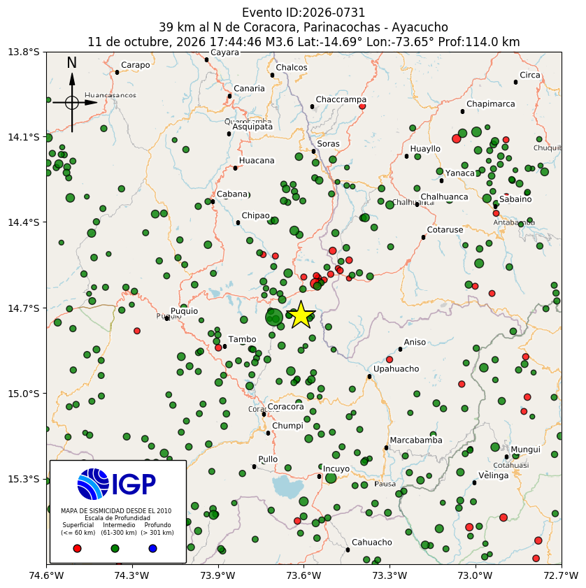 Mapa Sísmico IGP