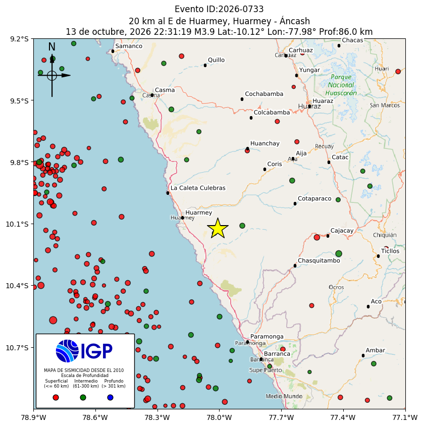 Mapa Sísmico IGP