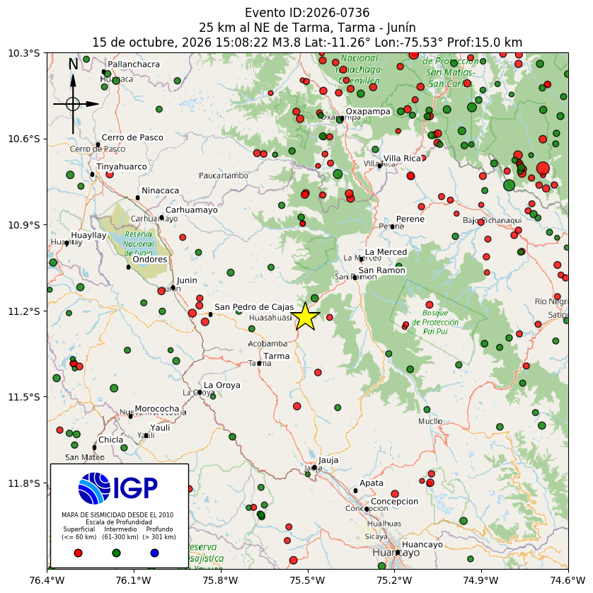 Mapa Sísmico IGP