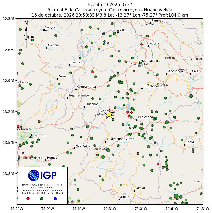 Mapa Sísmico IGP