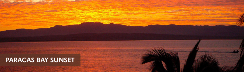 Paracas bay sunset