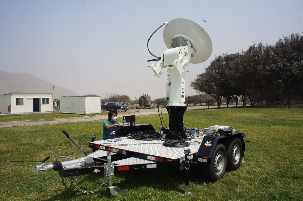 Pruebas del posicionador del radar meteorológico